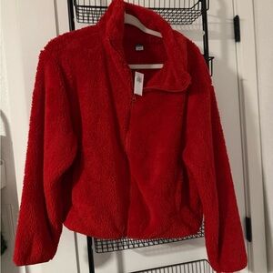 Old Navy Red Teddy Jacket